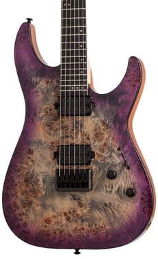 Schecter  C-6 Pro Aurora Burst  - Corpo: Mahogany, Topo: choupo de serapilheira, Pescoço aparafusado de 3 peças: bordo com reforço de carbono, Fretboard: Wenge, Perfil do pescoço: Ultra Thin C, Inserções de escala de pontos, 