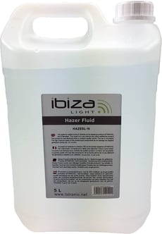 Ibiza HAZE 5L  - Líquido para criação de Névoa desenvolvido para máquinas de névoa com base de água, Permite a criação de um ambiente com uma névoa translucida afim de potênciar a visualização dos efeitos de LUZ e ...