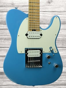 Charvel  Pro-Mod So-Cal Style 2 24 HH HT CM Caramelized Maple Fingerboard Robins Egg Blue B-Stock - E-Guitarra em Estilo T da Charvel Pro-Mod Série, Corpo de amieiro com Shredder's Cut Heel, Caramelized-Maplepescoço com reforço de grafite (bordo assado), Caramelized-Mapleplaca (bordo assado), Dot...