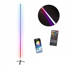 Ibiza  Tubo LED RGB 1.8M Bluetooth c/ Suporte Preto - Tubo LED RGB, Comprimento: 1.8m, Suporte vertical incluído, Comando s/ fios incluído, Controlável via APP móvel, Dimensões: Ø17mmx1.8m, 