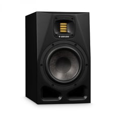 Adam  A7V - Monitor de campo próximo Bass Reflex ativo de 2 vias, Drivers: Woofer MLM de 7, tweeter X-ART giratório + guia de ondas HPS, Faixa de frequência: 41 - 42.000 Hz (-6 dB), Potência RMS do amplificado...
