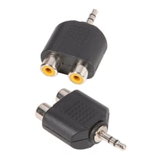 Adam hall 7550  - Adaptador Y de 2 minijack estéreo RCA fêmea para macho de 3,5 mm, 