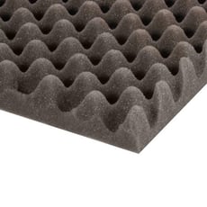 Adam hall Absorvente de Espuma Acústica 50mm  - Cor cinzenta, Material de poliuretano, 2000 mm de comprimento, 1000 mm de largura, Altura 50 mm, 50 mm de espessura, 