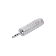 Adam Hall Connectors 4 STAR A JF3 MM3 METAL - Entrada fêmea 6,35 mm stereo para 3,5 mm jack, Construído em metal robusto, 
