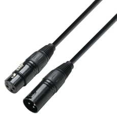 Adam hall K3DMF0300 3m  - Cabo DMX Adam Hall K3DMF0300. Cor: Black. DMX Cable XLR male to XLR female 3 m, 