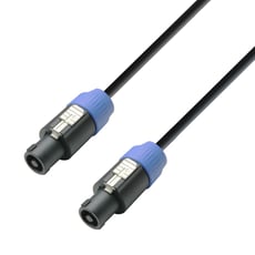 Adam hall K3S215SS0500  B-Stock - Cabo de alto-falante 2 x 1,5 mm², Conector de alto-falante padrão 4 pinos ao conector de alto-falante padrão 4 pinos 5 m, Cabo de alto-falante de alta flexibilidade disponível em três diferentes co...