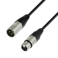 Adam hall K4 DMF 2000  - Comprimento 20 m, Cor preta, Diâmetro do cabo 4,5 mm, Seção transversal do condutor central 0,22 mm², Impedância de surto 68 ohm / km, Capacitância, 