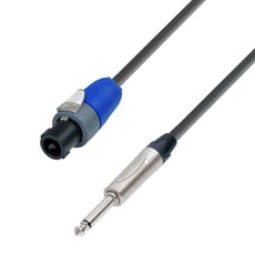 Adam hall K5 S225 PS 0150  - Tipo Cabo do alto-falante, Comprimento 1,5 m, Cinza escuro, Diâmetro do cabo 7,8 mm, Seção interna do condutor 2,5 mm², Característica 7,5 ohms / km, 