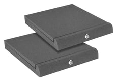 Adam hall Pad Eco 2  - Almofada de isolamento para monitores de estúdio 265 x 330 mm, Material: espuma acústica de alta densidade, cor: carvão vegetal, Configuração: 2 camadas, densidade da espuma: 38 kg / m, Largura: 26...