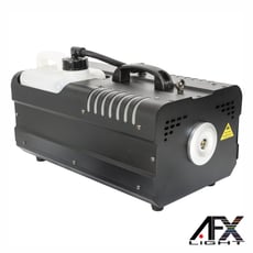 Afx Light   FOG-2500-PRO-BL 2500W 3L c/ 2 Comandos - Máquina de fumos profissional, Ajuste de intervalo, duração e volume de fumo, Inclui 2 comandos (com e sem fios), 1 canal DMX, Tempo de aquecimento: 4-6min, Capacidade do tanque: 3L, 