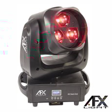 Afx Light   Moving Head 3 LEDS 40W RGBW DMX ZOOM MY340-FXZ - Projetor Moving Head 3x 40W, 3 LEDS RGBW, 10/17 Canais DMX, Movimento PAN 540º e rotação TILT 190º, Tensão funcionamento: 100-240V~50/60Hz, Ecrã OLED, Zoom 4-60º, Cor: Preto, Modos: Auto, som, DMX ...