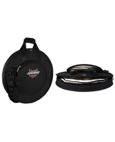 Ahead  Armor AA6021 - Deluxe Cymbal Bag - Saco de pratos Ahead Armor AA6021 - Saco de pratos Deluxe, Cor: Preto, Material: Poliéster 600 Denier, Medidas: Adequado para placas de até 24 inclusive, Costura dupla extra reforçada de alta resis...