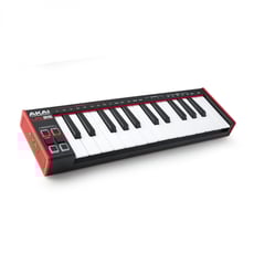 Akai  Professional LPK25 MKII - Controlador de teclado de laptop, 25 mini teclas sensíveis à velocidade, Botões para seleção de oitava, sustain, tap tempo, arpejador e funções especiais, Arpejador com 7 modos de jogo, 8 compassos...