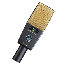AKG C414 XLII  - Microfone com membrana grande, Alta Sensibilidade e Alto-Ruído Extremamente Baixo, 5 Padrões de Polaridade Chaveável: para dar maior flexibilidade na colocação, posicionamento e aplicação, LEDs com...