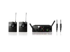 AKG WMS 40 Mini Dual Instrument B-Stock - Sistema de melhoria de qualidade de som HDAP (High Definition Audio Performance), até 30 horas de trabalho com uma bateria, sistema de conexão e configuração rápida plug & play, Receptor de microfo...