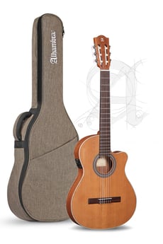 Alhambra Z-NATURE CT EZ incl. Gig Bag  - Forma do corpo: Classica com Cutaway, Tampo em Cedro solido (Solid Red Cedar), Fundo e ilhargas em Mogno (Mahogany), Braço em Mogno (Mahogany), Escala em Indian Rosewood, Escala: 650mm (25.6), 