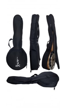 APC  Saco - Banjo Português (SBJPT A)  - Saco almofadado com revestimento em nylon, Produto muito leve que protege e transporta o instrumento no seu interior, Para um maior conforto no seu transporte, possui alças de mão na lateral e alça...