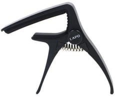 Aroma AC20UBK Ukulele Capo Black  - Ukulele capo, Construção de metal sólido, Clipe firme, Almofada protetora, 