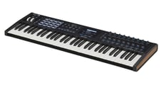 Arturia KeyLab MkII 61 Black  - Teclado Controlador MIDI/USB 61 teclas, 9 faders e 9 knobs rotativos, 16 RGB-backlit performance pads, Inclui Analog Lab Software com mais de 6500 Sons., 