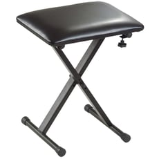 Armour KS75  - Construção robusta de Metal., Banco de teclado de nível de entrada., Tampa de assento confortável macio., X-Frame Design para aumentar a estabilidade., De borracha para impedir a circulação, 