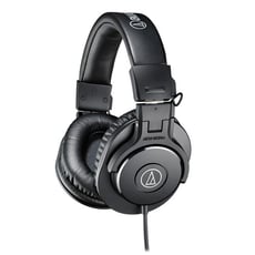 Audio Technica ATH-M30 X  - Auriculares profissionais de monitorização em estúdio, Projeto e construção avançados, Otimizado para oferecer o máximo de detalhes com excelente mídia, Design circumaural que envolve completamente...