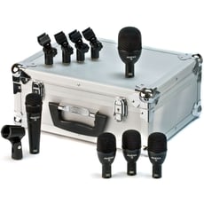Audix Fusion FP-5 Drumset  - Conjunto de microfones para bateria, 1x microfone de bumbo F-6, Microfone de tom Audix F-2 3x, 1x microfone para caixa Audix F-5, Incl. 4x D-Clip, 4xD-Flex, 1x suporte e microfone para MC1, 