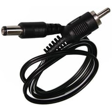 Cioks  1050-I Flex - Cabo de alimentação do adaptador para unidades de efeito, Tipo 1 - plugue CC em forma de I, Comprimento: 50 cm, 5,5 / 2,1 mm (centro negativo), Cor: Preto, 