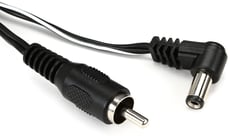 Cioks 1080 Flex Cable Type 1  - Cabo, 80 cm com centro negativo de 5,5 / 2,1 mm, Conector DC em forma de L, Cor: preto, 