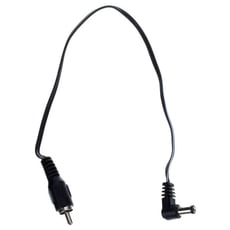 Cioks Flex 1030 DC Plug Cable 30cm  - Com plugue DC em forma de L com centro negativo de 5,5 / 2,1 mm (preto), Comprimento: 30 cm, 