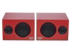 Clavia Nord Piano Monitor V2  - Especialmente projetado para reprodução dinâmica ideal da Biblioteca Nord Piano, Desenvolvido para lhe dar a melhor audição nearfield, Potência: 2 x 80 W, Equipado com: Tweeter 3/4 , Woofer 4 1/2, ...