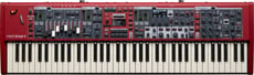 Clavia Nord  Stage 4 Compact B-Stock - 73 teclas semipesadas Waterfall com aftertouch, Secções independentes para piano, órgão e sintetizador, cada uma com seu próprio mixer de layer e botão de transposição, 2 scenes programáveis (confi...