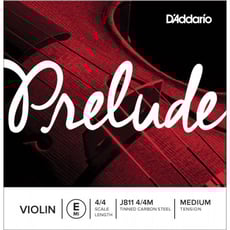 Daddario  Corda Violino J811 4/4 M Mi - DADDARIO J811 4/4M, E String, Medium, As cordas Prelude são a escolha preferida do educador para as cordas dos alunos devido à sua mistura única de tom quente, durabilidade, e valor. As cordas Prel...