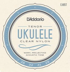 D´Addario EJ65T  - Otimizado para Ukuleles Tenor sintonizado para o ajuste padrão GCEA, Nylon Personalizado Pro-Arté, Ukulele Tenor, Nylon transparente personalizado Pro-Arté, sem bolinha, Bitola: .0285, .0327, .041,...