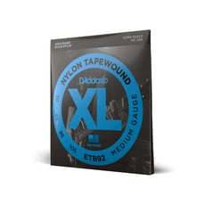 D'Addario ETB92 50-105 Medium, Long Scale, XL Nylon Tapewound Bass Strings - D'Addario ETB92 50-105 Medium, Long Scale, XL Nylon Tapewound Bass Strings, 