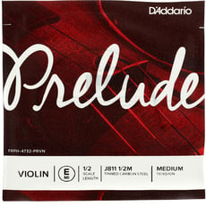 Daddario  J811 M 1/2 E Violin String - Single E String, 1/2 Scale, Medium Tension, 