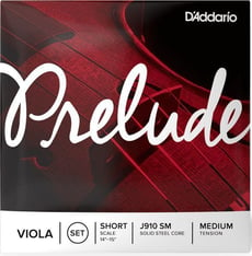 Daddario  J910-SM Prelude Viola - Suitable for body lengths from 14 - 15, A and D strings: Aluminium on steel core, G and C strings: Nickel on steel core, Voltage: Medium, 