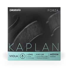 Daddario  K411 LM Kaplan Forza Viola Single 'A' String Long Scale Medium Tension - K411 LM Kaplan Forza Viola Corda Simples 'A', Escala Longa, Tensão Média, 