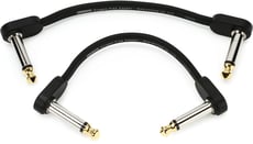 D´Addario  PW-FPRR-204  - Design de plugue plano para otimizar espaço em sua pedaleira, Plugues Geo-Tip patenteados para conexão aprimorada, 30 pF / ft, Correspondência de ângulo reto e variações de deslocamento, 