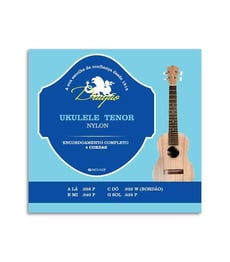 Dragão UK064 Ukulele Tenor  - Jogo completo de cordas da Dragão UK064, para ukulele tenor. O ukulele é um instrumento descendente do cavaquinho português, em especial das versões madeirenses rajão e machete, que foram levadas p...