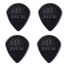 Dunlop 47R3S Nylon Jazz III Black 1.38mm (pack 4)  - 47R3S Nylon Jazz III Black 1.38mm 4 pack, 4 Unidades, 