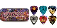 Dunlop Caixa em metal com 6 palhetas SANTANA SANPT01M  - Caixa em metal com 6 palhetas SANTANA SANPT01M, 