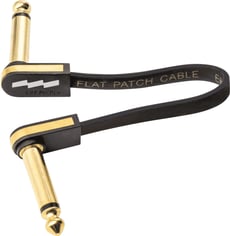 EBS  PG-10 Flat Patch Cable Gold  - Flat Patch Cable, Comprimento: 10 cm, Ainda mais compacto do que o cabo de remendo plano EBS PCF padrão, Caixa de contato feita de fundição de zinco folheado a ouro de 24 quilates, Contatos banhado...