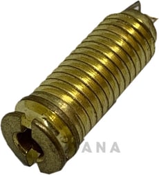Egitana Ficha 6.3mm Jack Fêmea    - Conector com rosca, 6.3mm jack Fêmea, Em metal, Dourado, Diametro : 1.4mm, Cumprimentos : 4cm, 