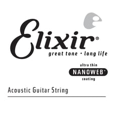 Elixir .032 Western Guitar  - Corda Única, Para guitarras de corda de aço, Espessura: 0,032, Ferida de bronze, Revestimento Nanoweb, O revestimento patenteado de Elixir Nanoweb evita a deposição de sujeira e suor nas bobinas da...