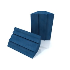 EQ Acoustics   Project Corner Traps blue  - Para melhorar a acústica da sala, Especialmente para baixas frequências, Também pode ser usado como um absorvedor de banda larga, Inclinando para trás para maior eficácia na faixa de profundidade, ...