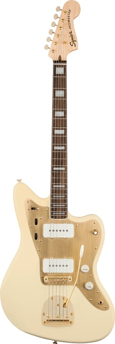 Fender SQ 40th Anniversary Jazzmaster Gold Edition OWT B-Stock - Forma: Jazzmaster, Corpo: Lipa, Braço: Maple, C, Escala: Indian Laurel, Raio: 9,5 (241 mm), Mezura: 25,5 (648 mm), 