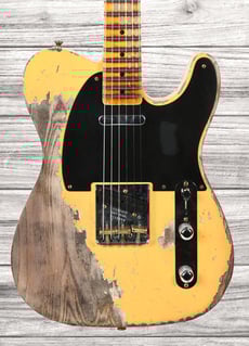 Fender Custom Shop 52 Telecaster Super Heavy Relic, Maple Neck, Aged Nocaster Blonde - Nome do modelo: Fender Custom Shop 52 Telecaster® Super Heavy Relic®, Maple Neck, Aged Nocaster® Blonde, Cor: Aged Nocaster Blonde (Amarelo debotado), Formato: Nocaster (Telecaster), Corpo: 2 peças...
