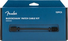 Fender  Blockchain Patch Cable Kit Black Medium - Comprimento: MD médio, Quantidade: 12, 
