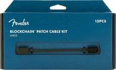 Fender  Blockchain Patch Cable Kit LRG Black Angled - Angled - Type-A Connector Jack MONO 6,3 mm Male, Type-B Connector Jack MONO 6,3 mm Male, Connector Angle Angled - Angled, 