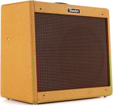 Fender Blues Junior Lacquered Tweed  - Série Hot rod, Canais: 1, Potência: 15w, Impedância: 8 Ohm, Altifalante: 1x 12 Jensen C-12N ceramic magnet, Válvulas: 3x 12AX7 e 2x EL84, 